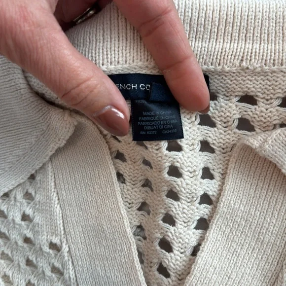 French connection open weave neutral sweater purchased from South Moon Under - Picture 9 of 10